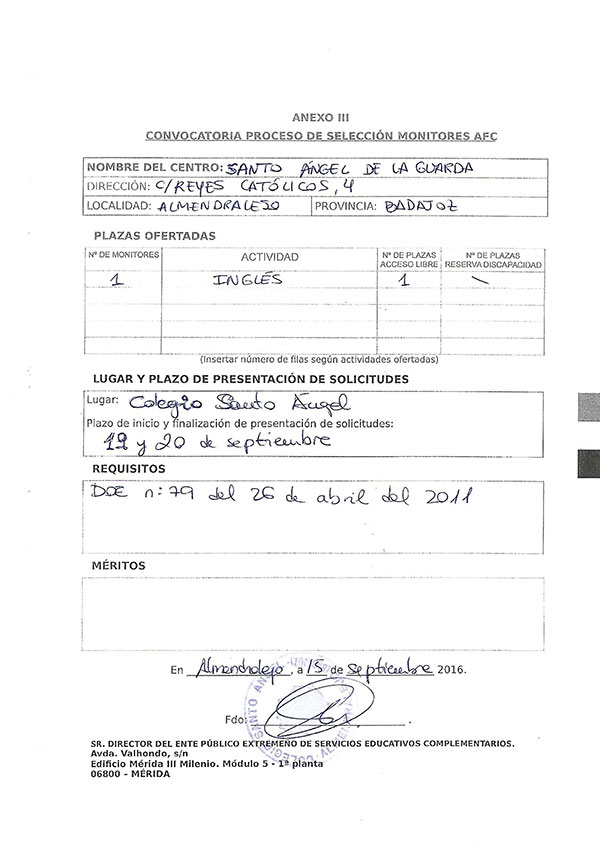 monitores extraescolares