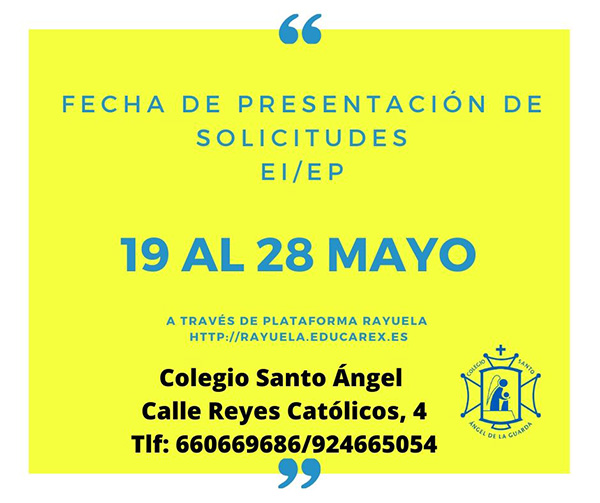 fecha escolarizacion ei ep eso